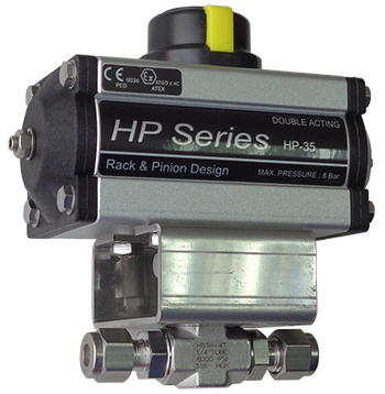 H1B-3B-H-10M-ML-APB-D Трехходовой шаровой кран с пневмоприводом двойного действия Hy-Lok H1B-3B-H-10M-ML-APB-D по лучшей цене с доставкой - интернет-магазин Прогрессивные решения